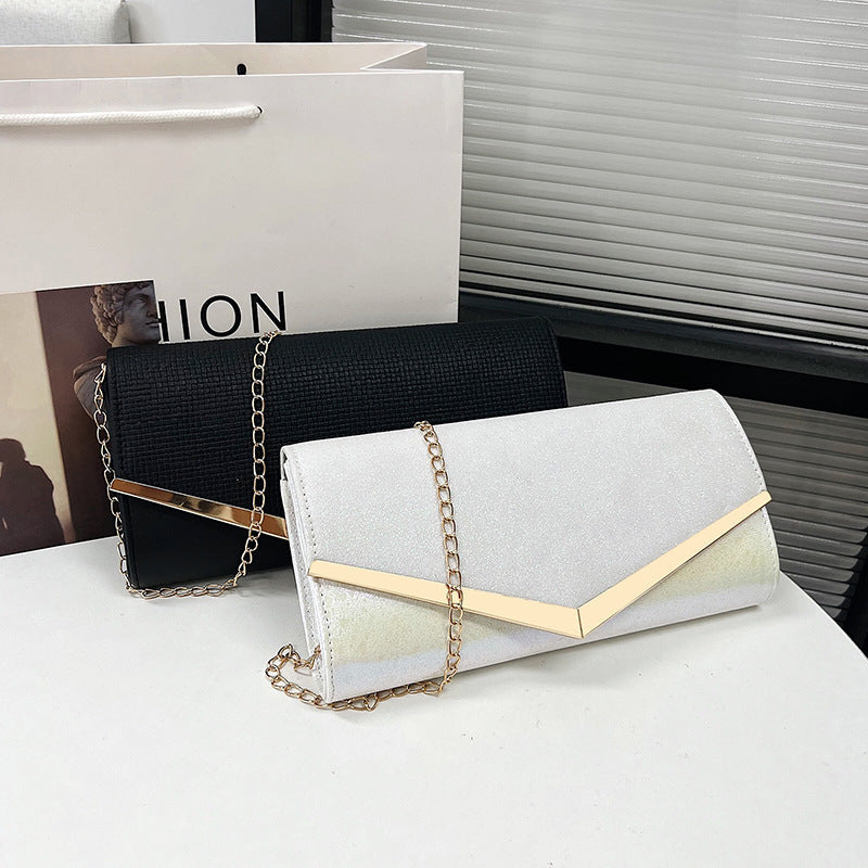 Damen elegante Clutch-Tasche mit Glitter-Akzent