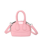 Damen Mini-Handtasche mit eleganter glänzender Oberfläche und abnehmbarem Schultergurt