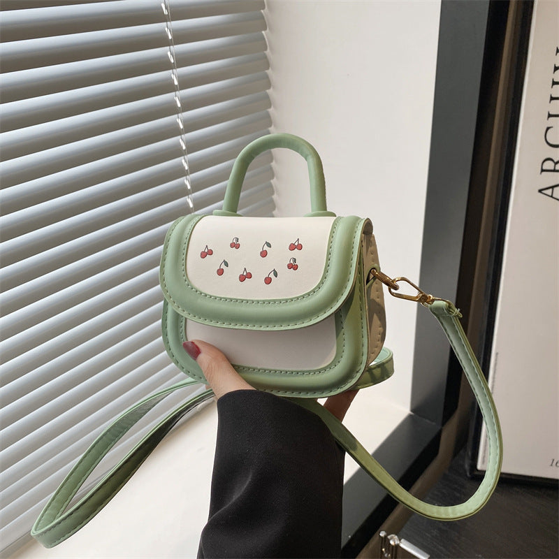 Damen Mini-Handtasche mit verspieltem Kirschmotiv