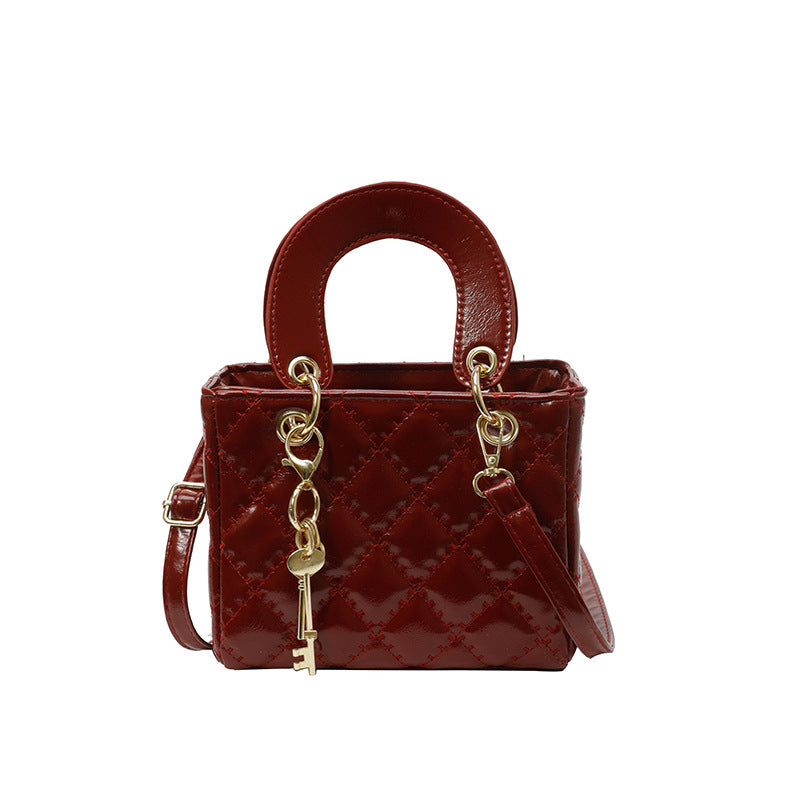 Damen elegante Mini-Handtasche mit gestepptem Design
