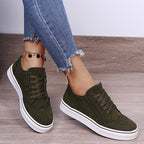 Damen elegante Sneakers mit modischem Brogue-Design