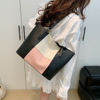 Damen geräumige Tasche mit eleganten Farbblockdetails