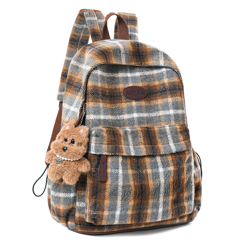 Gemütlicher gemusterter Schulrucksack