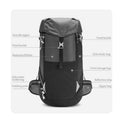 Outdoor-Rucksack mit wasserdichtem Material und vielen praktischen Fächern