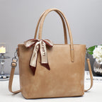 Damen elegante Schultertasche mit verspieltem Schleifenakzent