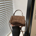 Damen Mini-Handtasche im Retro-Stil mit abnehmbarem Schulterriemen