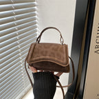 Damen Mini-Handtasche im Retro-Stil mit abnehmbarem Schulterriemen