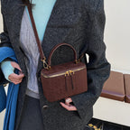 Damen strukturierte Schultertasche mit abnehmbarem Tragegurt