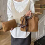 Damen flexible Hobo-Tasche mit abnehmbarem Mini-Portemonnaie