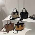 Elegante Mini-Eimer-Tasche für Damen mit abnehmbarem Schulterriemen
