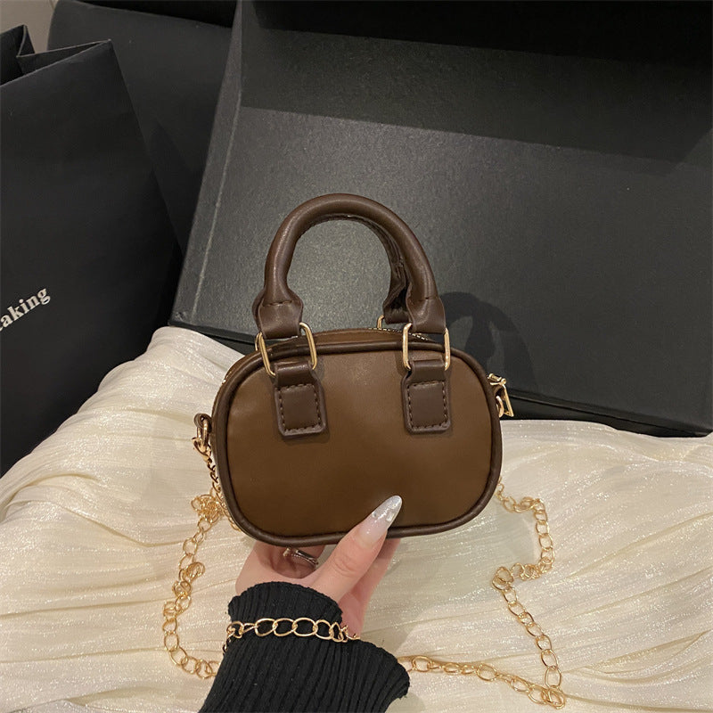 Damen Mini-Handtasche mit abnehmbarem Kettenriemen und elegantem Design