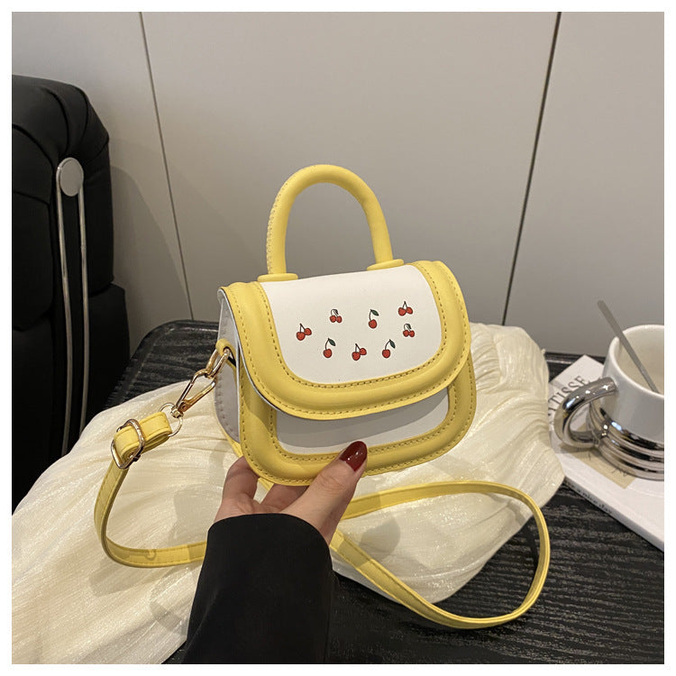 Damen Mini-Handtasche mit verspieltem Kirschmotiv