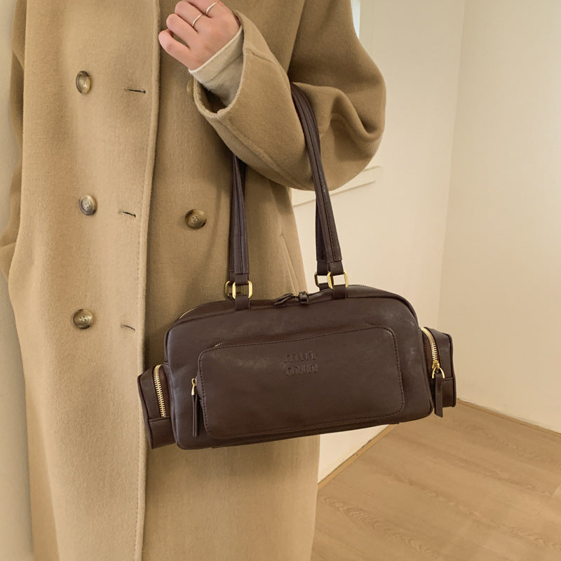 Damen elegante Schultertasche mit praktischem Organizer
