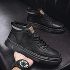 Damen High Sneakers aus echtem Leder mit einer stabilen Sohle und gepolsterter Außensohle