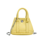 Damen Mini-Handtasche mit glatter Struktur und abnehmbarem Kettenriemen