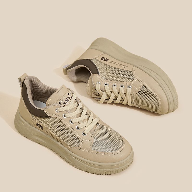 Damen Atmungsaktive Sneakers mit Bequemem Plateau