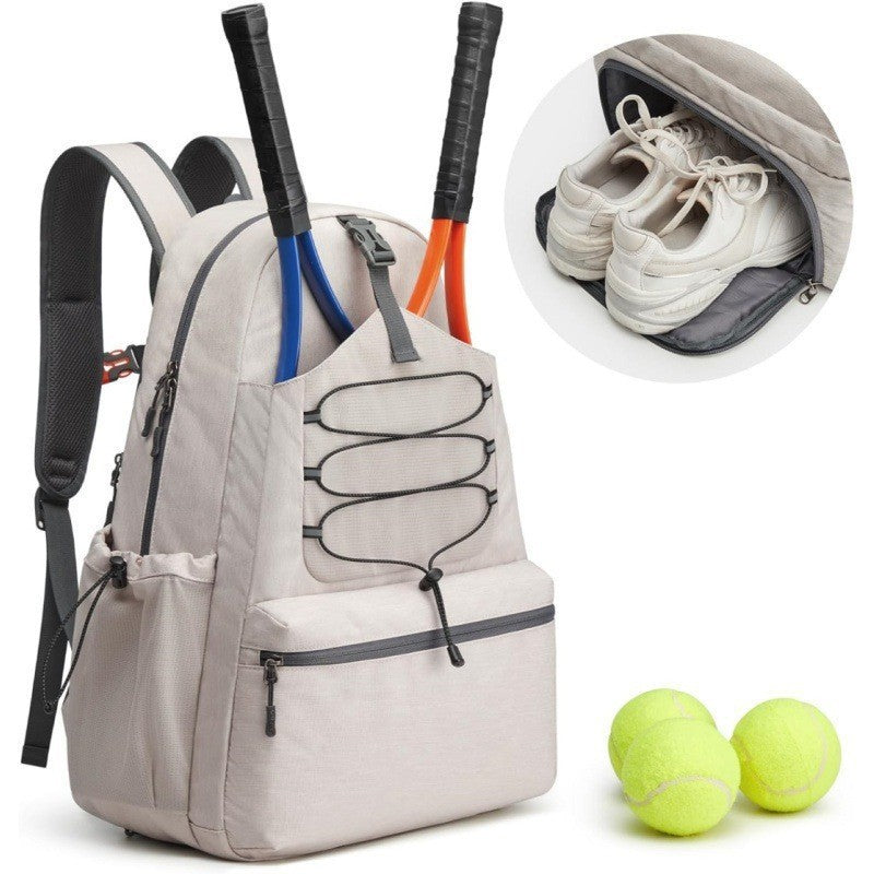 Sportlicher Tennis-Rucksack mit separatem Schuhfach und umfassenden Taschenfunktionen