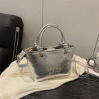 Damen elegante Mini-Handtasche mit strukturiertem Design und abnehmbarem Schulterriemen