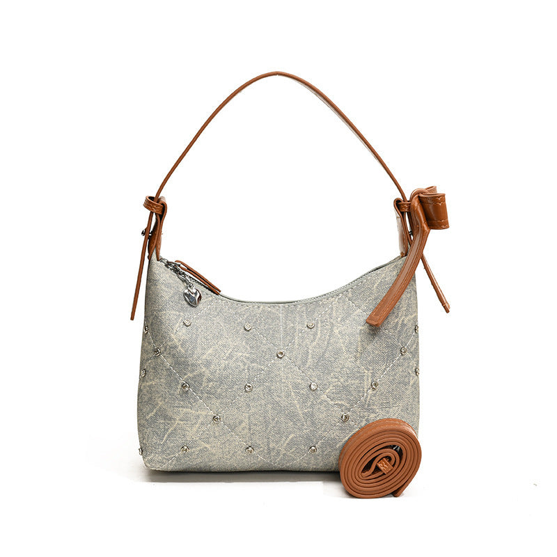 Damen modische Schultertasche mit funkelnden Applikationen