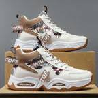 Damen Sportliche Knöchelstiefel Sneakers mit hohem Schnitt und modischen Akzenten