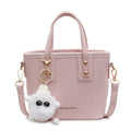 Damen Mini Tasche mit abnehmbarem Plüschanhänger