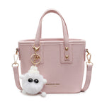 Damen Mini Tasche mit abnehmbarem Plüschanhänger