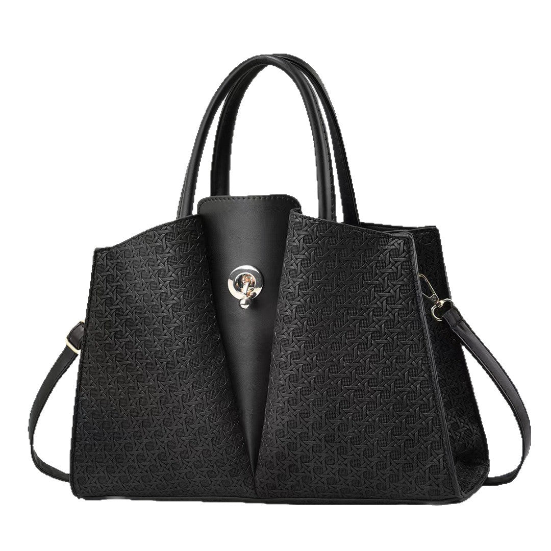 Damen strukturierte Tote-Tasche mit eleganter Falttechnik