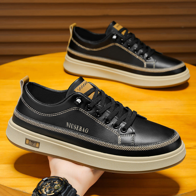 Stylische Ledersneaker für Damen mit bequemer Dämpfung und rutschfester Sohle