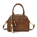 Damen Mini-Handtasche mit verspieltem Anhänger