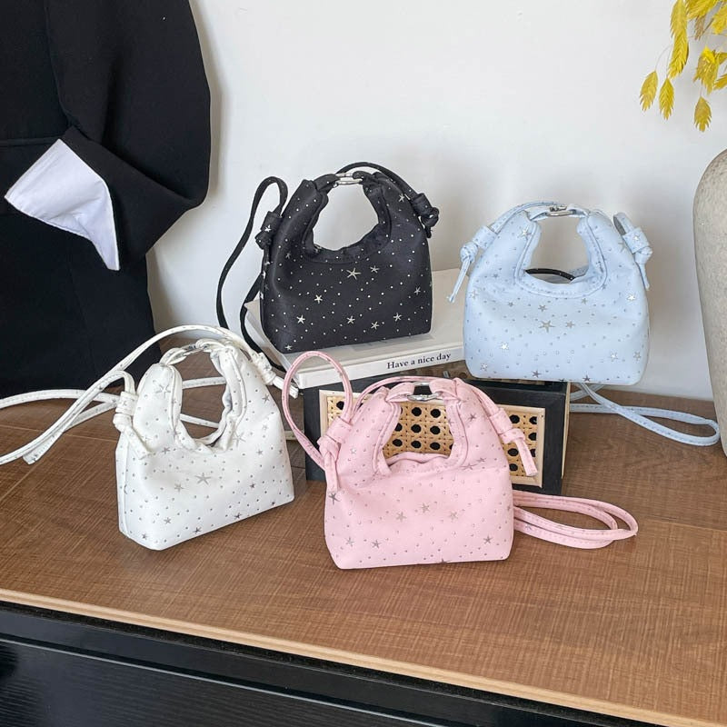 Frauen Mini Crossbody Tasche mit Sternmuster