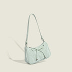 Damen elegante Mini-Handtasche mit verspieltem Kordelzug