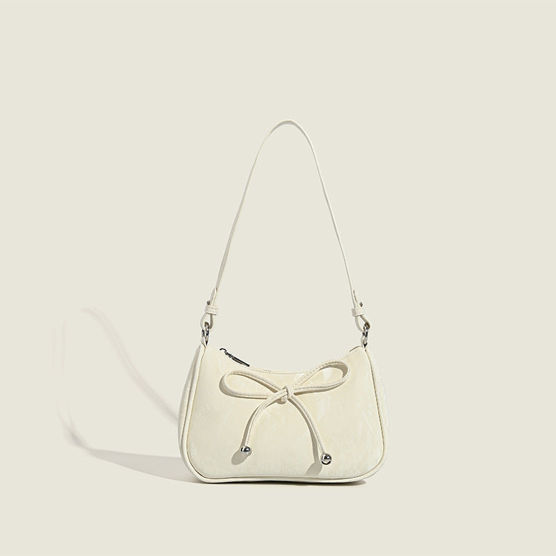 Damen elegante Mini-Handtasche mit verspieltem Kordelzug