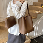 Damen elegante Tote Bag mit modernem Verschluss