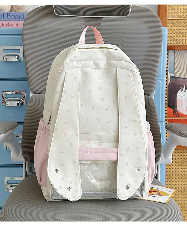 Bequemer Schulrucksack mit Sternenprint