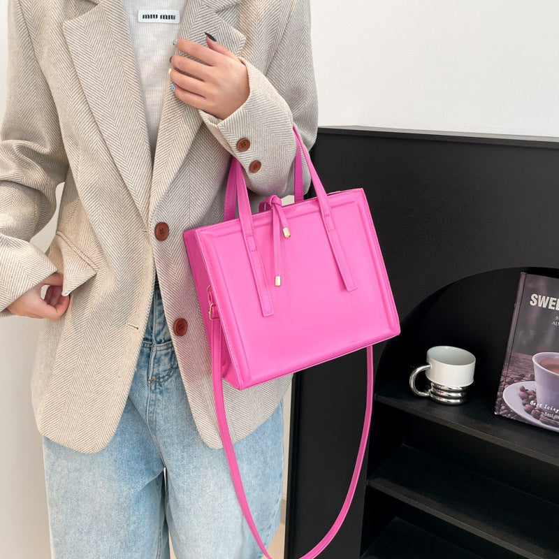 Damen elegante Handtasche im minimalistischen Design mit abnehmbarem Schulterriemen
