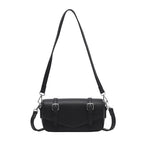 Damen elegante Schultertasche aus strukturiertem synthetischem Leder mit verstellbarem Schulterriemen