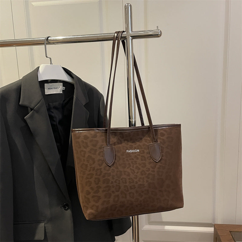Damen elegante Tragetasche mit stylischem Leopardenmuster