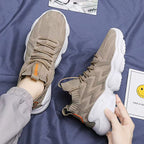Damen High-Cut Sport Sneakers mit elastischem Strickbereich