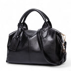 Texturierte Leder Schulterhandtasche