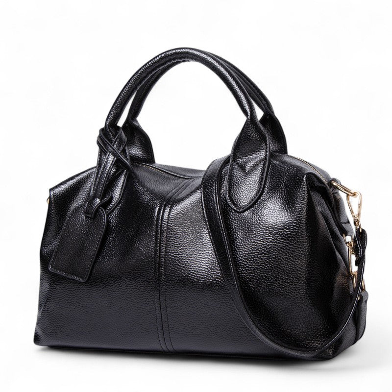 Texturierte Leder Schulterhandtasche