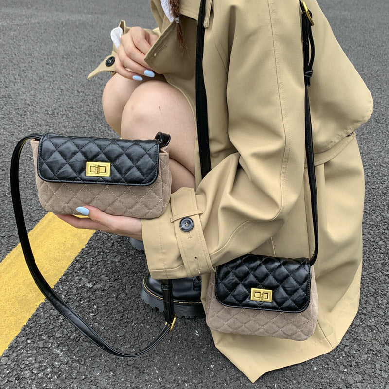Damen elegante Schultertasche mit matter Oberfläche und strukturiertem Design