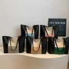 Damen geräumige Tasche mit eleganten Farbblockdetails