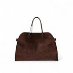 Große Wildleder Schulterhandtasche