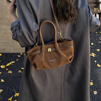 Damen trendige Hobo-Tasche aus hochwertigem Wildleder