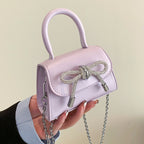Damen Mini-Handtasche mit elegantem Kettenverschluss