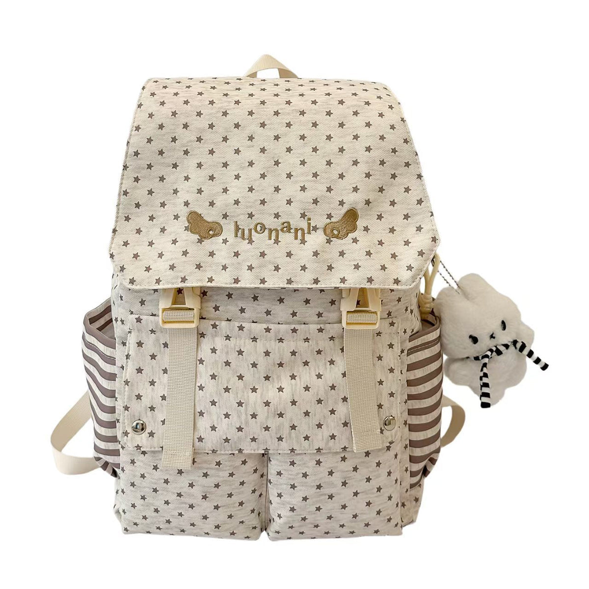 Stern-Muster Multi-Taschen-Rucksack
