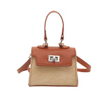 Damen Mini-Handtasche mit luxuriösem Lederlook und praktischen Traggriffen
