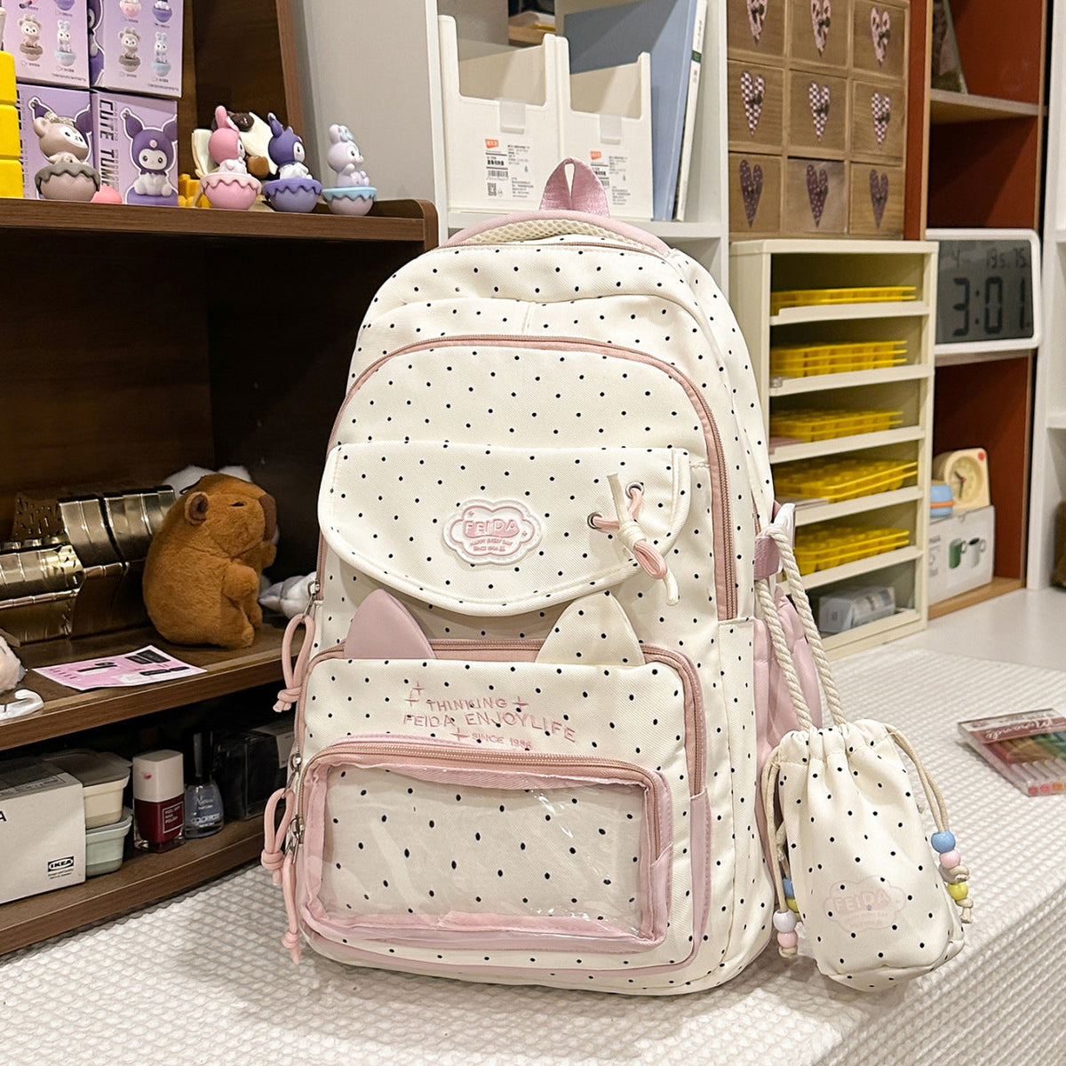 Süße Katzenohren Design Schulrucksack