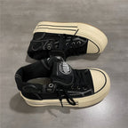 Damen High-Top Sneakers mit modischem Plissee-Look und strapazierfähiger Gummisohle