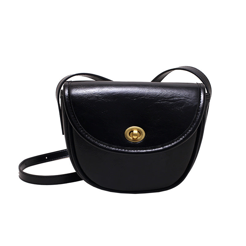 Damen Schultertasche im eleganten Retro-Design mit goldenen Akzenten